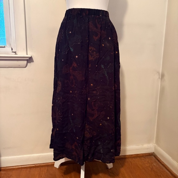 Disturbia Dresses & Skirts - Disturbia Black Midi Skirt with Multicolor Celestial Print